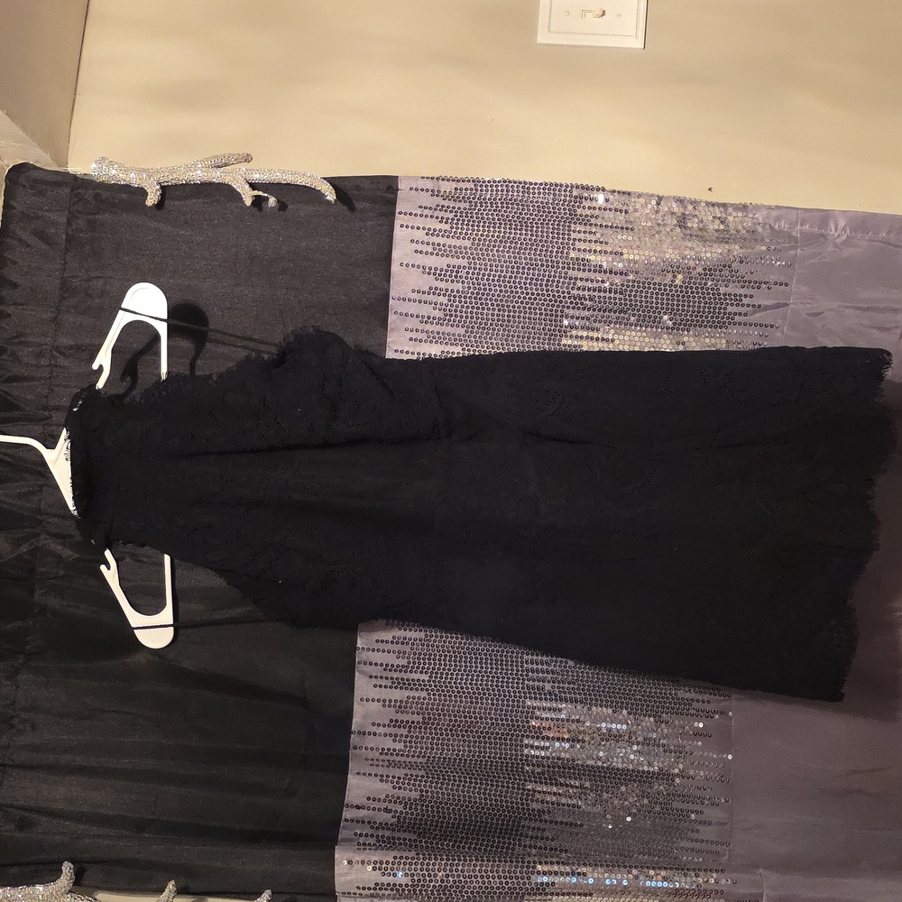 Free People Black Lace Mini Dress - Picture 2 of 4